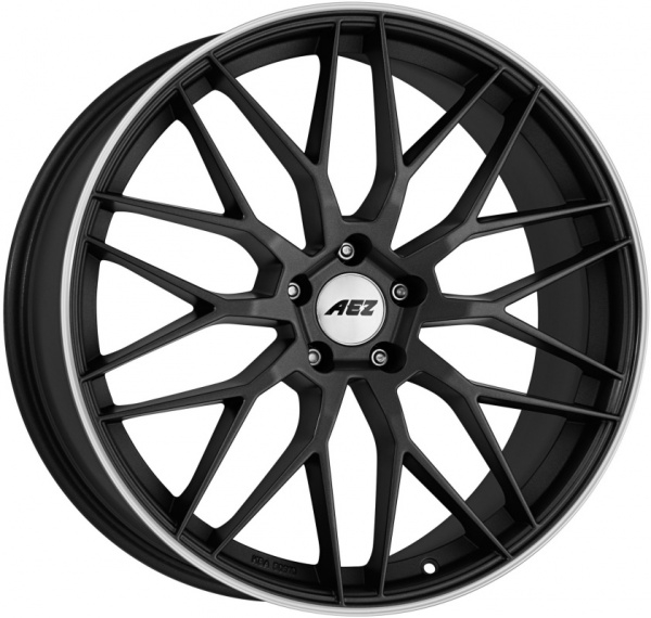 AEZ Crest dark 8x19 5x112 ET45 d70.1 anthracite matt polished lip