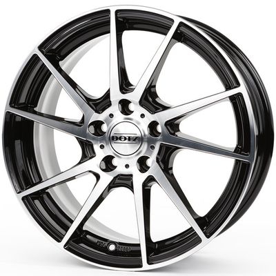 DOTZ Kendo 8x18 5x112 ET48 d70.1 black polished