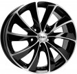 Rial Lugano 7.5x17 5/112 DIA 70.1 diamond black front polished